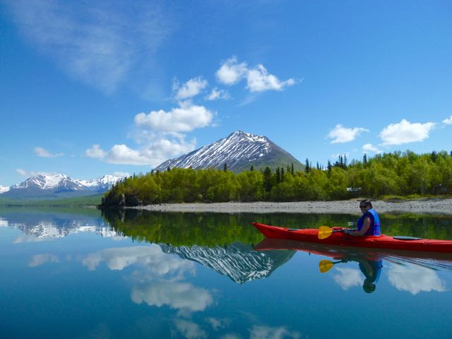 Kayaking on Lake Clark